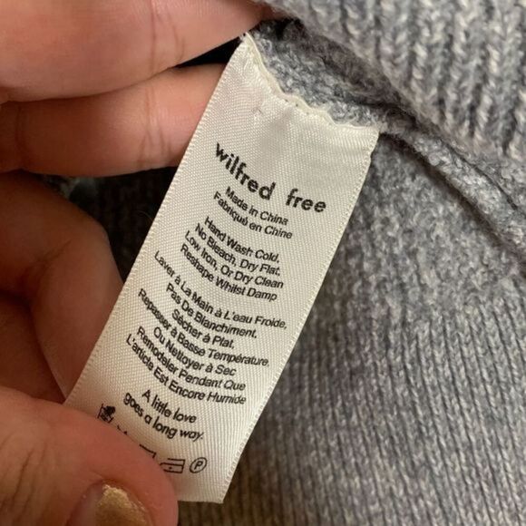 Wilfred Free Grey 100% Wool Sweater - Picture 8 of 9